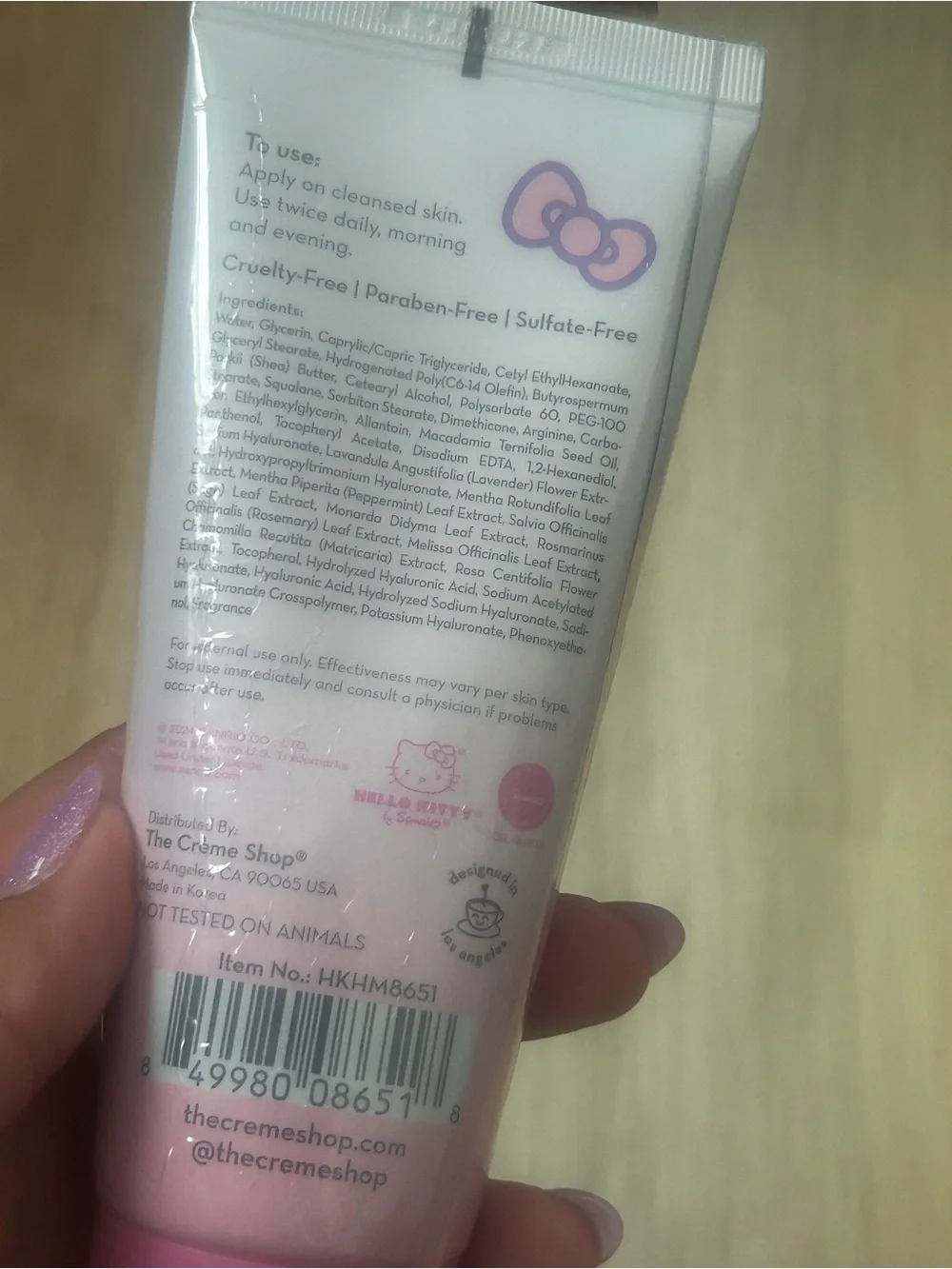 The Crème Shop X Hello Kitty Lightweight Moisturizer